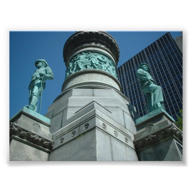 Impression Photo Soldats et marins Monument Buffalo NY (Devant)