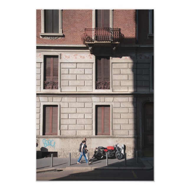Impression Photo Soleil Sur Une Moto (Devant)