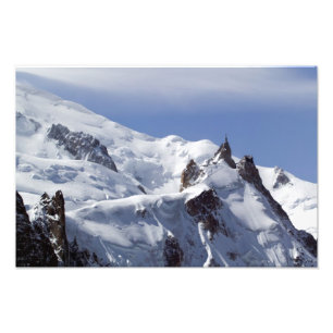 Impression Photo Sommet de Mont Blanc et de L'Aiguille du Midi
