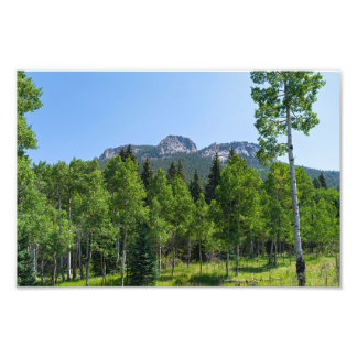 Impression Photo sommet thorodin au-dessus des bois à la porte d'or