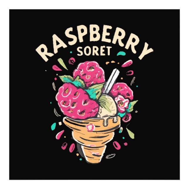 Impression Photo Sorbet de framboise  (Devant)