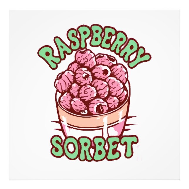 Impression Photo Sorbet de framboise  (Devant)