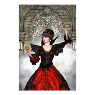 Impression Photo Sorcière Fantasy - Art Halloween Château Médiéval
