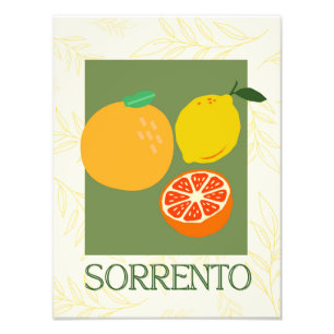 Impression Photo Sorrente Italie Citrus Cuisine Imprimer   Retro