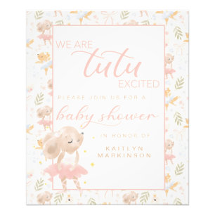 Impression Photo Souris Ballerina Tutu Baby shower excité