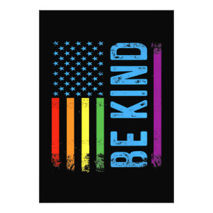 Impression Photo Soyez Gentil Lgbt Lgbtq Fierté Gay Arc-en-ciel