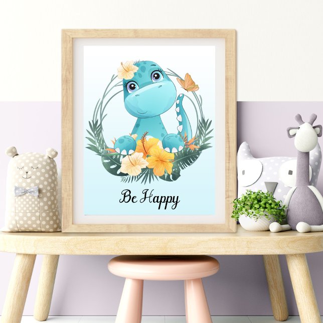 Impression Photo Soyez heureux Animal Nursery Wall Art (Be Happy Animal Nursery Wall Art)