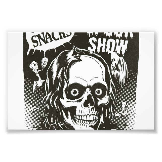 Impression Photo Spectacle de Spook Halloween Vintage (Devant)