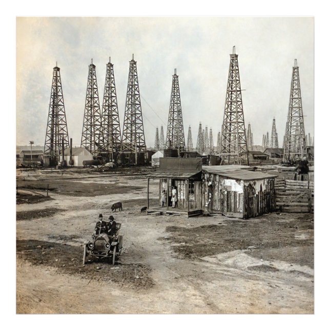 Impression Photo Spindletop Oil field - Texas 1902 (Devant)
