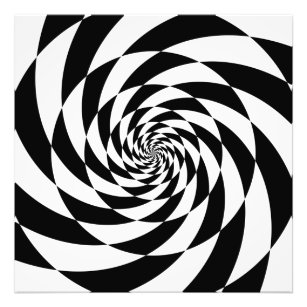 Impression Photo Spirale noire et blanche