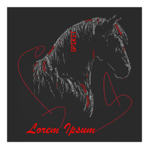 Impression Photo Spirit Inébranlable Art de typographie de cheval