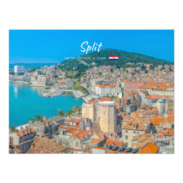 Impression Photo Split, Croatie - Ville côtière (Devant)