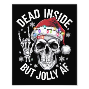 Impression Photo Squelette de cadeau de Noël mort à l'intérieur mai