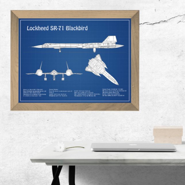 Impression Photo SR-71 Blackbird - Plan directeur de l'avion ABD (Créateur téléchargé)