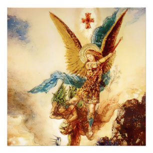 Impression Photo "St Micheal Vanquishing Satan" de Gustave Moreau