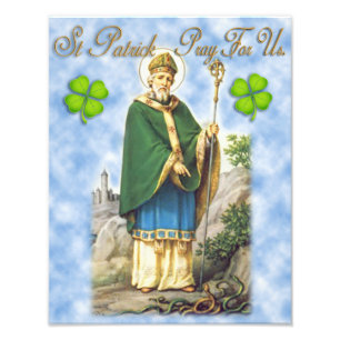 Impression Photo St Patrick, saint patron d'Ireland.Pray pour nous