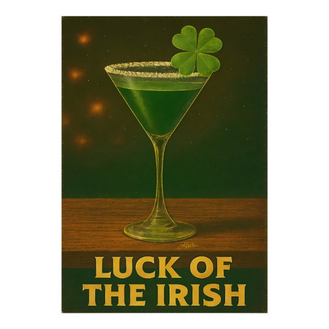 Impression Photo St. Patrick's Day Chance de l'Irlandais Martini Tr (Devant)