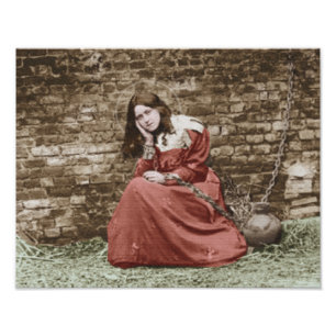 IMPRESSION PHOTO ST THERESE COMME JEANNE D'ARC .COLORIZED