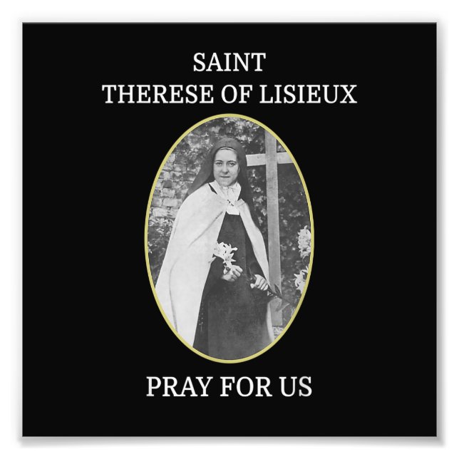 Impression Photo St Therese de Lisieux T-Shirt Saint Little Flower (Devant)