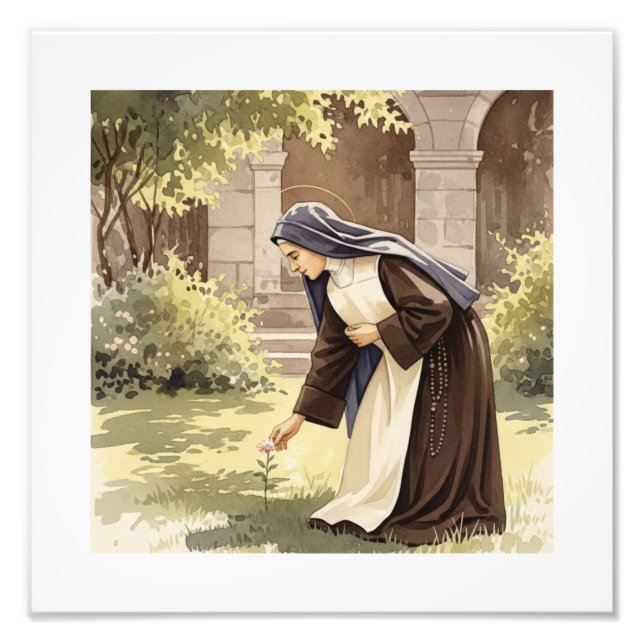 Impression Photo St Therese  "The Little Flower", Catholic Art  (Devant)