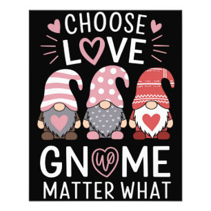 Impression Photo St-Valentin Choisissez L'Amour Gnome Qu'importe