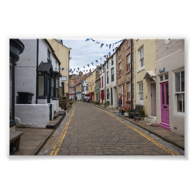 Impression Photo Staithes High Street Rue Pavée (Devant)