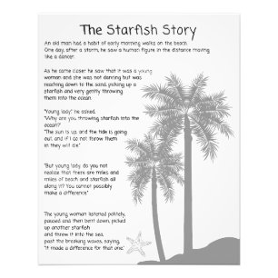 Impression Photo Starfish Story, Starfish Throver, Starfish Poem
