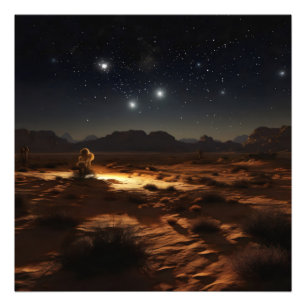 Impression Photo Starry Night Desert