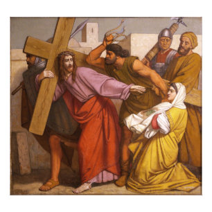 Impression Photo Stations de la Croix 5 Simon porte la Croix