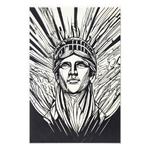 Impression Photo Statue Abstraite moderne de la Liberté