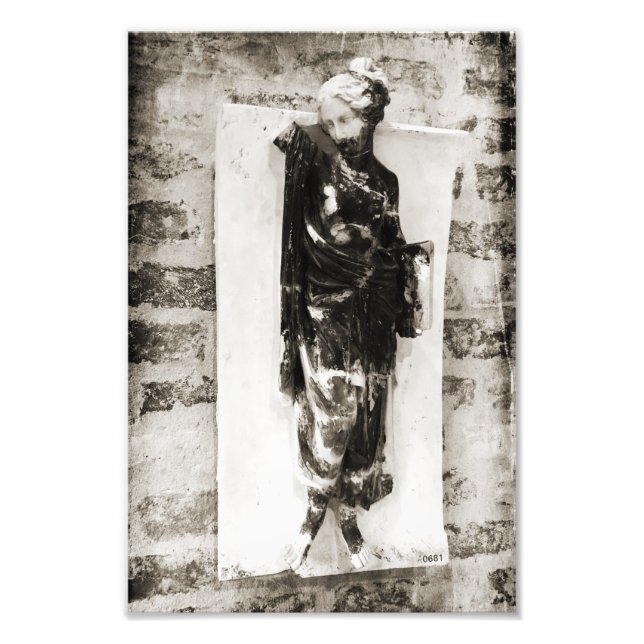 Impression Photo Statue de Berlin | Noir + Blanc (Devant)