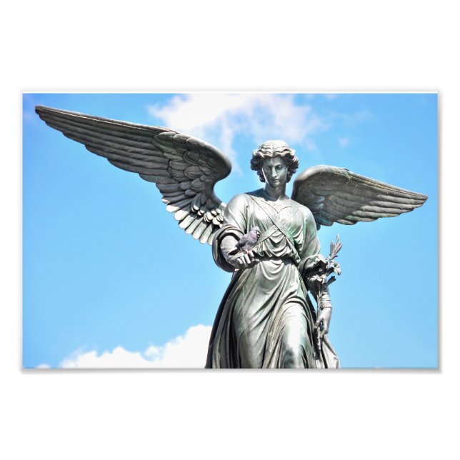 Impression Photo Statue de la Fontaine de Bethesda à Central Park,  (Devant)