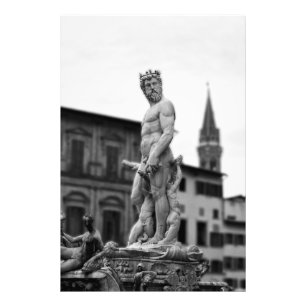 Impression Photo Statue de Neptune, Florence, Italie, Grande impres