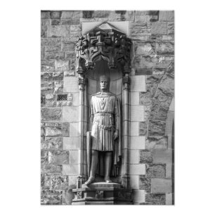 Impression Photo Statue de Robert le Bruce au château d'Édimbourg