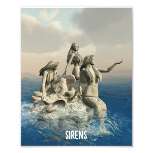 Impression Photo Statue de sirènes. Personnalisé