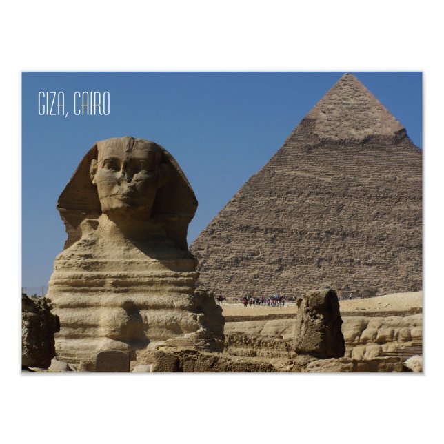 Impression Photo Statue de Sphinx Giza Cairo Egypte Souvenir (Devant)