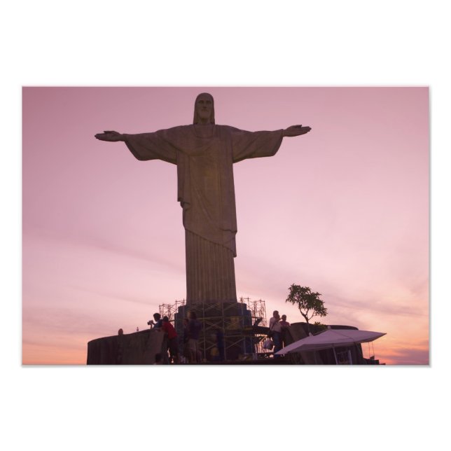 Impression Photo Statue du Christ à Corcovado, près de la périphéri (Devant)