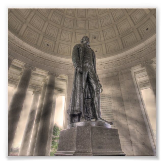 Impression Photo Statue en bronze du mémorial Thomas Jefferson (Devant)