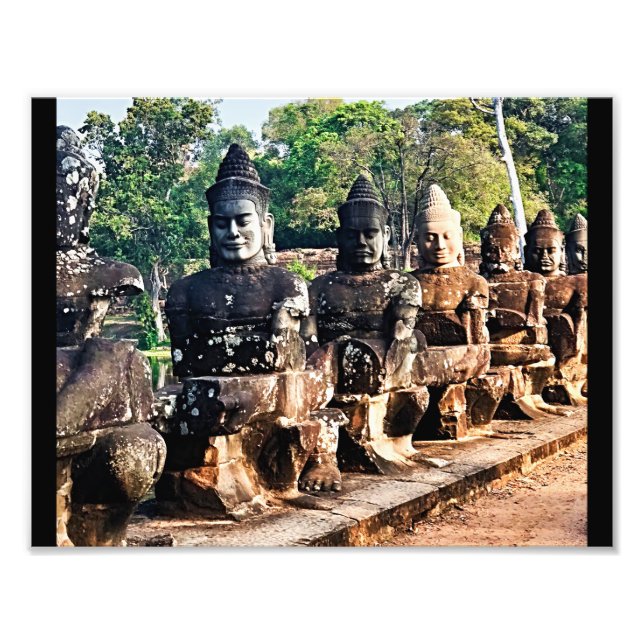 Impression Photo Statues de dieux d'Angkor Thom  (Devant)