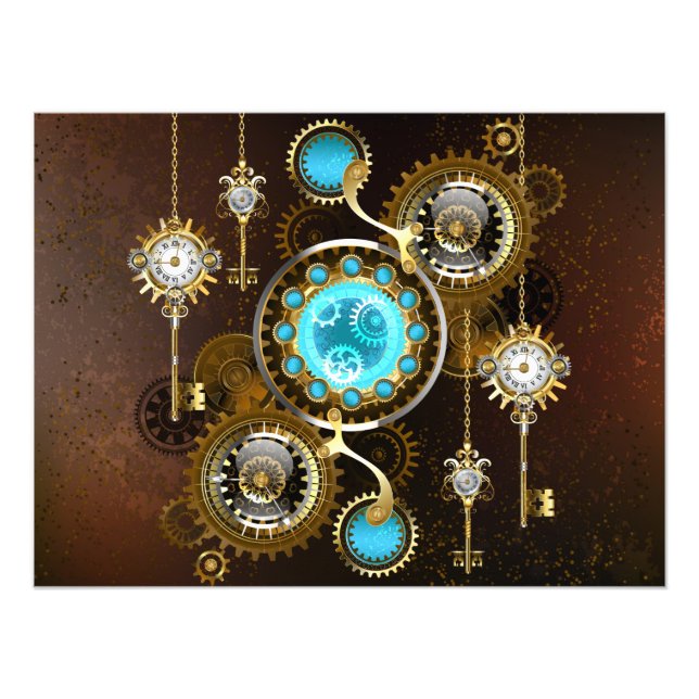 Impression Photo Steampunk Rusty Background (Devant)