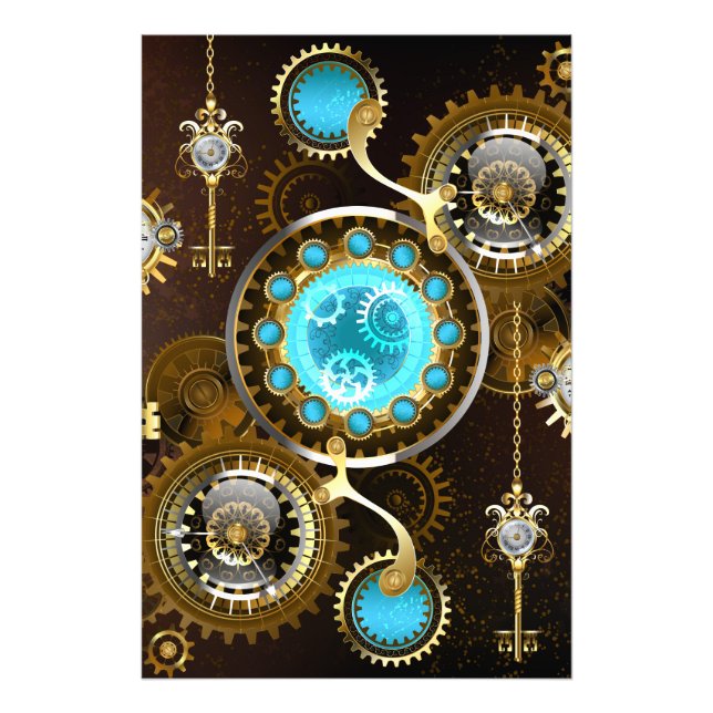 Impression Photo Steampunk Rusty Background (Devant)