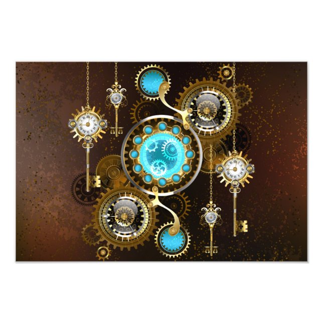 Impression Photo Steampunk Rusty Background (Devant)