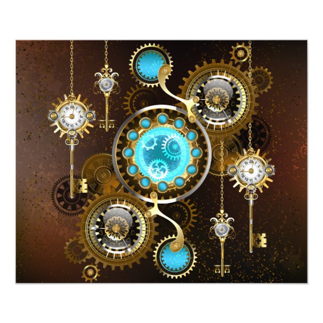 Impression Photo Steampunk Rusty Background (Devant)