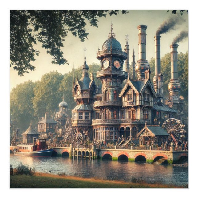 Impression Photo Steampunk Victorian Industrial Factory (Devant)