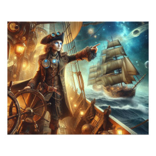 Impression Photo Steampunk Vintage Victorian Ocean Space Pirate