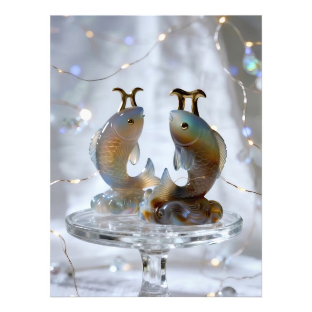Impression Photo Sternzeichen Fische Glasskulpturen (Devant)