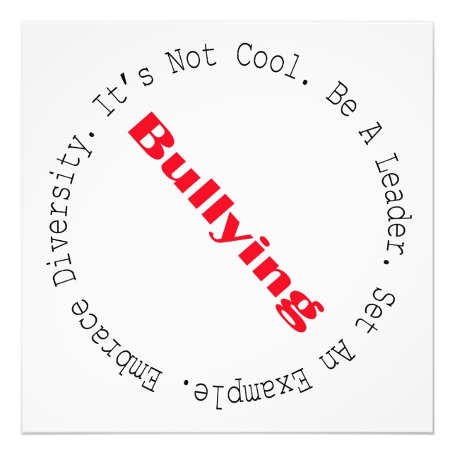 Impression Photo Stop Bullying-Outline by Shirley Taylor (Devant)