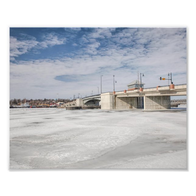 Impression Photo Sturgeon Bay, Pont WI en hiver (Devant)