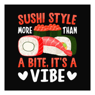 Impression Photo Style de sushi plus qu'une bouchée