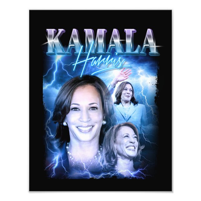 Impression Photo Style Kamala Harris Retro 90s (Devant)